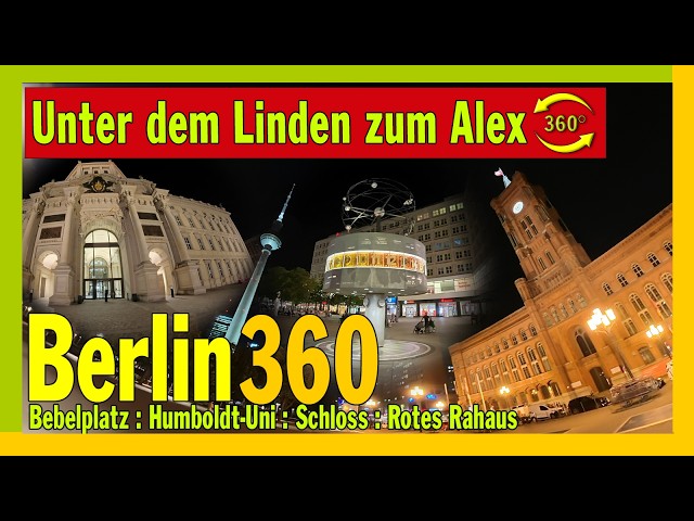 Nachts durch Berlins historische Mitte vom Prachtboulevard 'Unter den Linden' zum Alexanderplatz