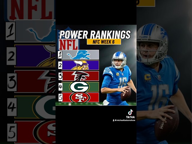 🚨 NFC power rankings #nfl #fyp