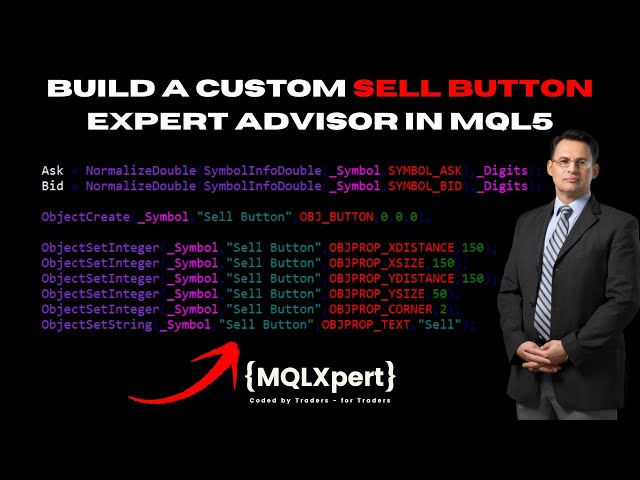 Build a Custom SELL Button EA in MQL5 – Full Tutorial