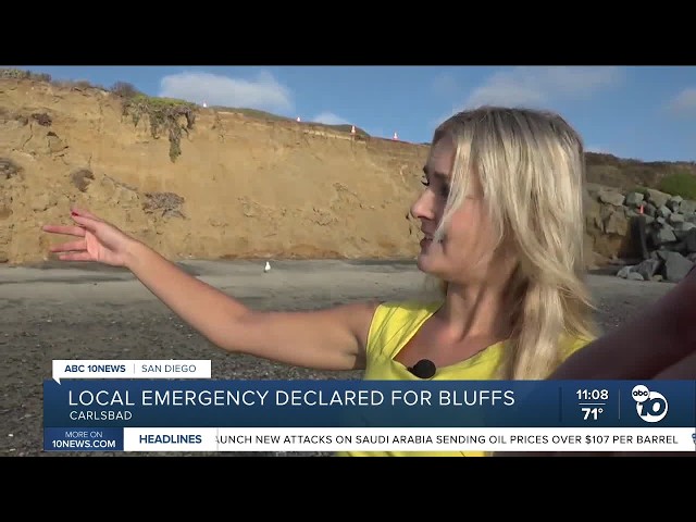 Local emergency declared over Carlsbad bluffs