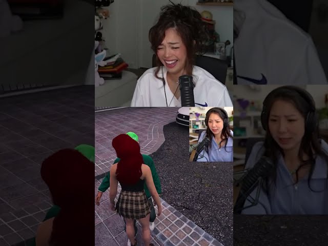 Valkyrae REACTS to Fuslie GTA Funny Clips #shorts