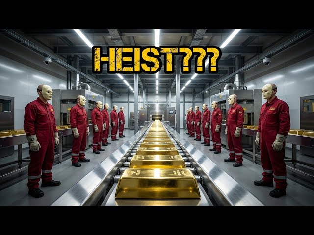 Inside 24K Gold Factory | Full Process From Ore to 12.4 kg Gold Bars (Heist Theme)