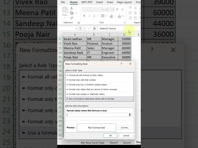Excel Conditional Formatting Trick 🔥 | Highlight Entire Row Automatically