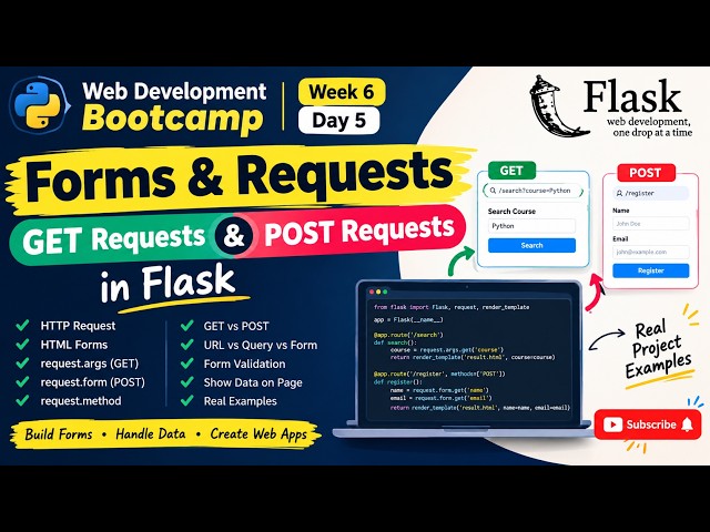 Flask Forms & Requests | GET & POST Requests in Flask