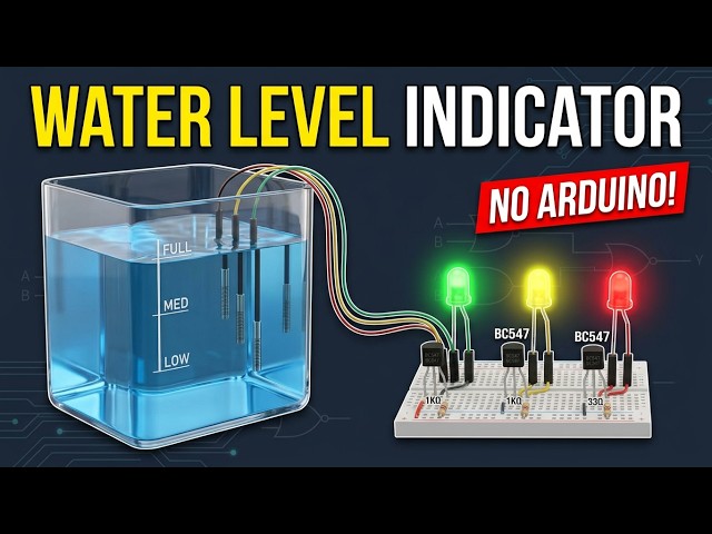 Water Level Indicator using Transistors (BC547) — No Microcontroller! | DIY Electronics Project