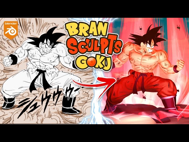 Kamehame-How I sculpted Goku in Blender