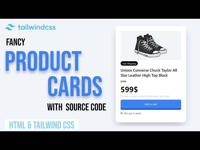 Design Resoponsive Product Card with HTML & TAILWIND CSS Under 8 MINUTES