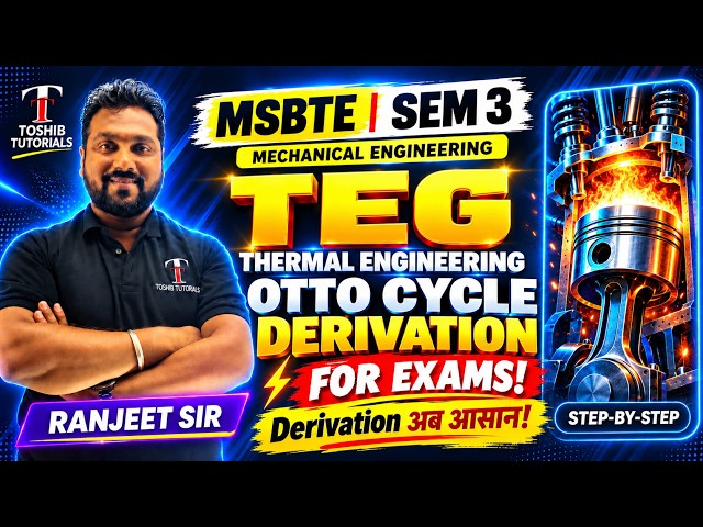 Otto Cycle Derivation | TEG | MSBTE Sem 3 | Ranjeet Sir