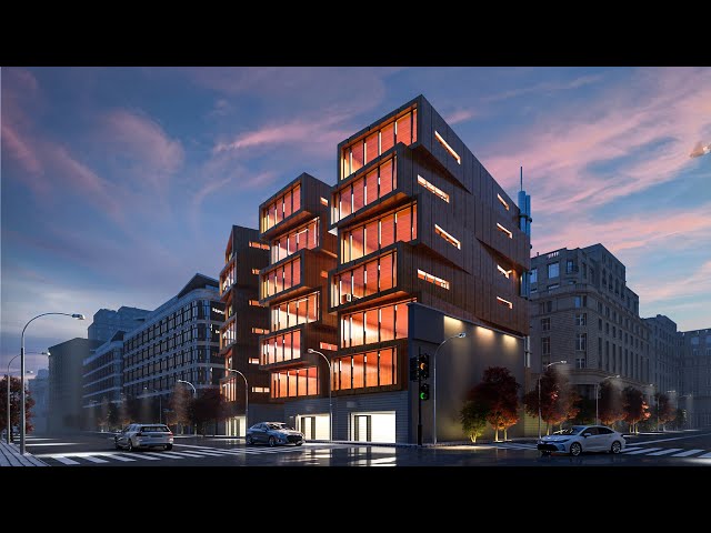Night Exterior Rendering with V-Ray 6 & 3Ds Max | Free Material Library!