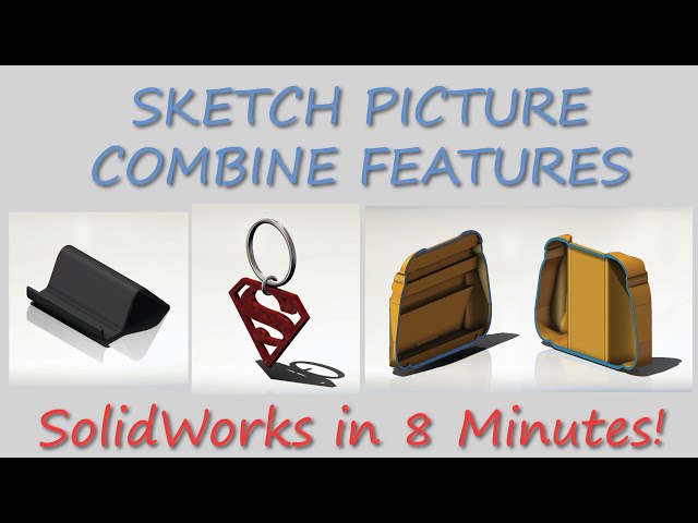 IMPORT Pictures, AUTOTRACE, and Combine Features in SolidWorks in 8 Minutes!
