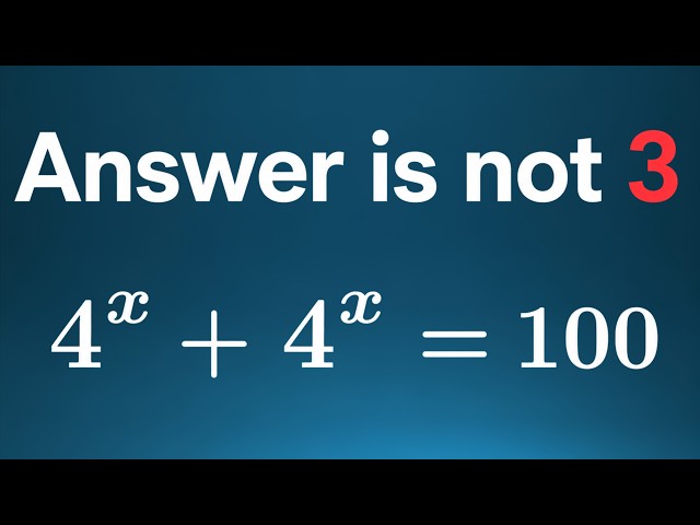 Solve for x in This Amazing Algebra Equation | Math Olympiad