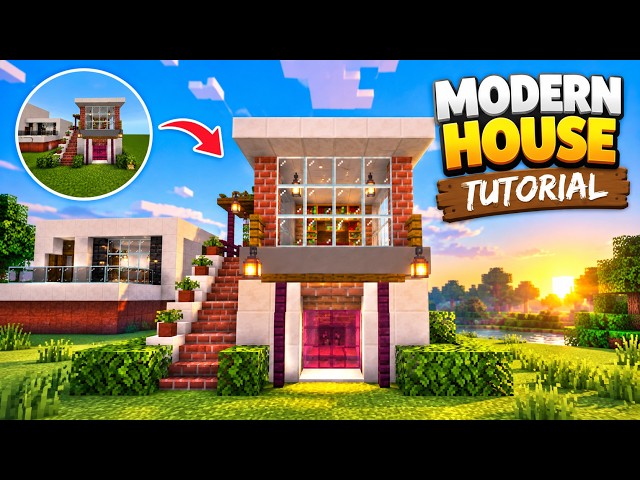 Minecraft Modern House Tutorial 🏠 | Easy Modern House Build | MDK DHANUSH