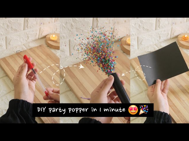 DIY Party Popper 🎉 | Easy Hack with Empty Pen Refill ✨ | Fun Craft Idea