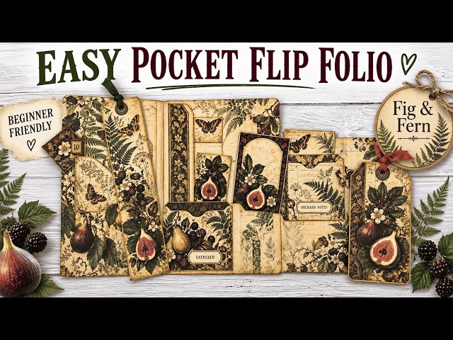 Make This Easy Pocket Flip Folio! | Junk Journal Tutorial