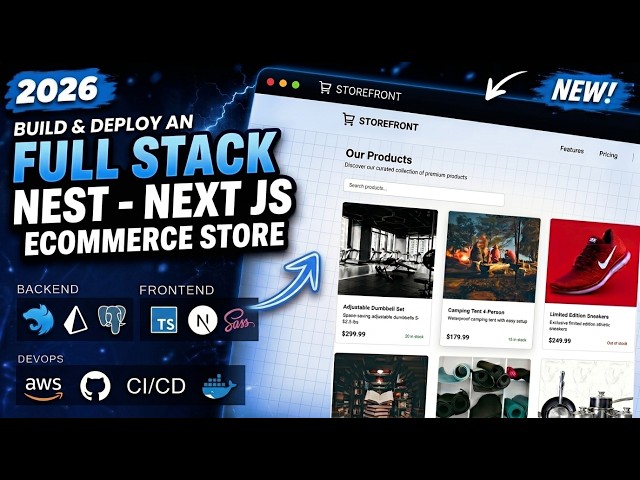 Next.js Full Course 2026 | Build the E-Commerce Frontend (NestJS API, Tailwind, Shadcn)