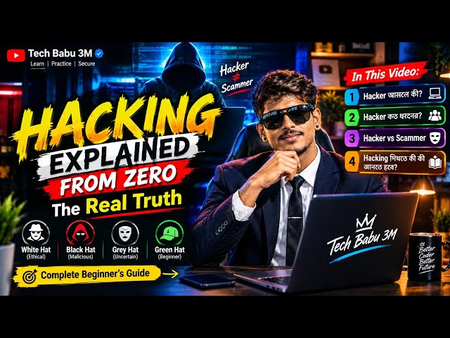 Hacking Explained for Beginners | What Hackers Do, Types of Hackers & How to Start