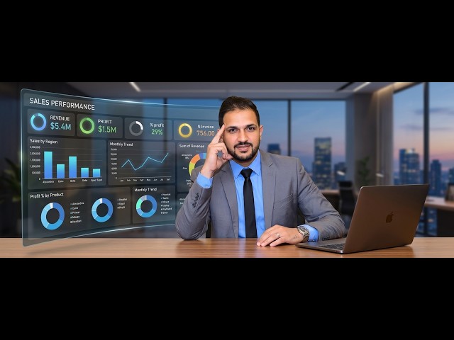 إكسيل داش بورد احترافي في دقائق | Excel Dashboard Tutorial