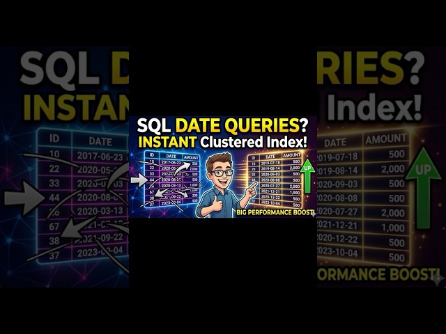 How to Speed Up SQL Queries with a Clustered Index 🚀 #sql #dataanalytics #programming #interview