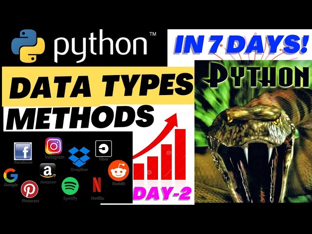 Python for Data Analytics | Python Data Types  Methods - Learn Python for Beginners 2025/26