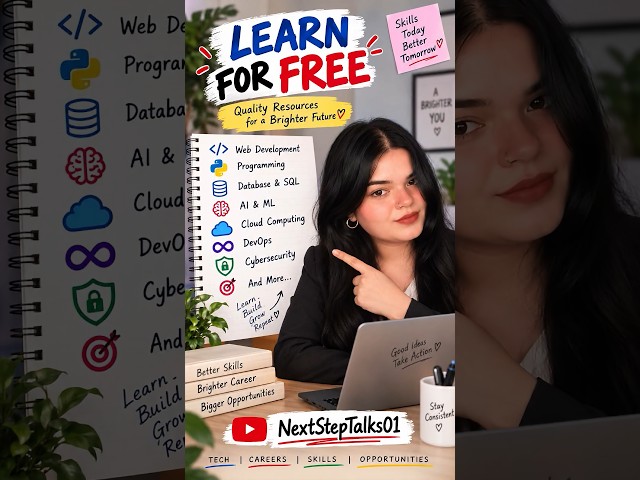 Learn for FREE 🚀 30+ Best Websites to Learn Coding, AI & Tech Skills#shorts #yputubeshorts #trending