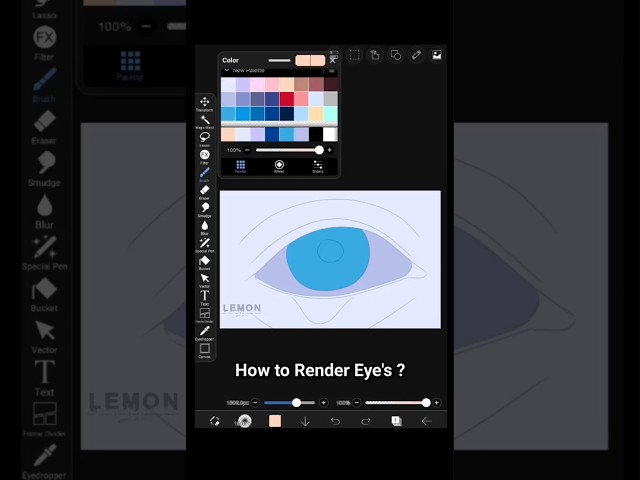 EYE Render ✨🩵 #art#render#digitalart#ibispaintx#drawing#tutorial#trending#trend#viral#fypシ
