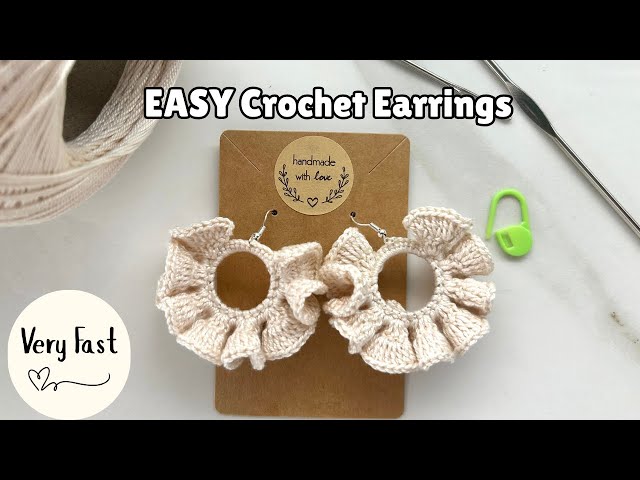 EASY and FAST Crochet Earrings Tutorial | Can be made in a few minutes