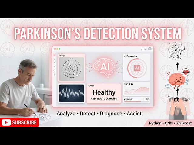 Parkinson’s Disease Detection Using Python, CNN & XGBoost#ParkinsonsDetection#MachineLearningProject