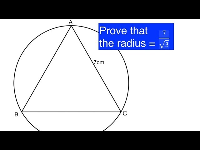 Equilateral triangle inside a circle problem