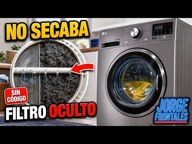 Lavasecadora LG no seca y no marca error | Filtro interno obstruido