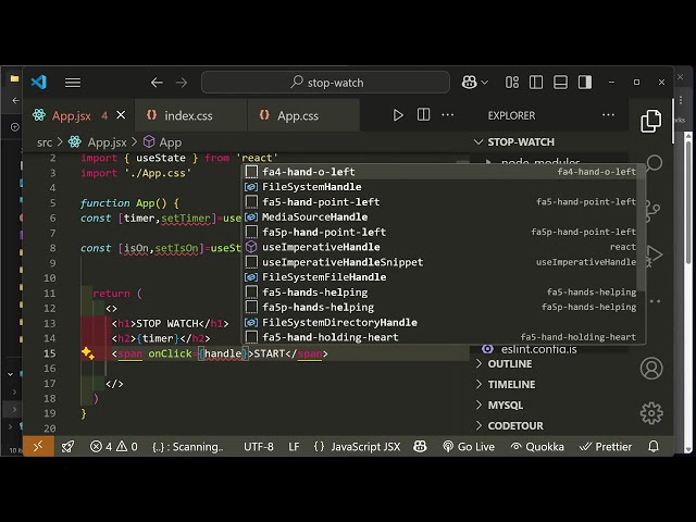 STOP WATCH IN REACTJS