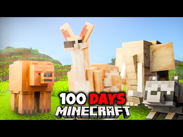 I Spent 100 Days Building A Zoo In Minecraft