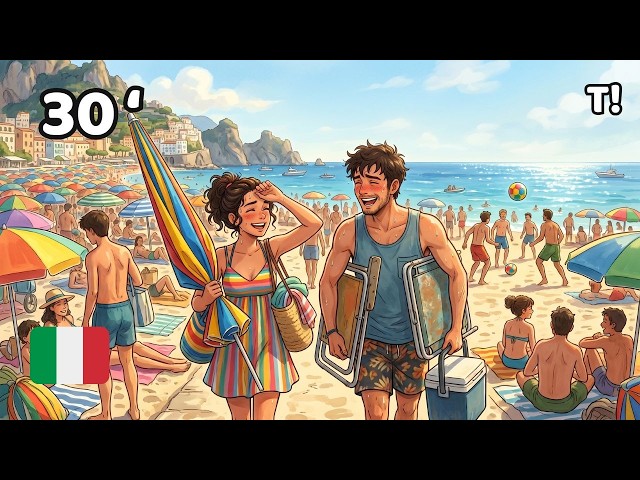 Ferragosto in Italy: Real-Life Italian Dialogues for Beginners 🇮🇹 (A1–A2)