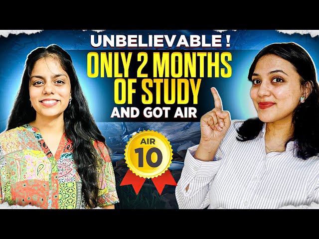 AIR 10 in CS Executive with Only 2 Months of Study 😱! Her STUDY ROUTINE AND STUDY SECRET REVEALED
