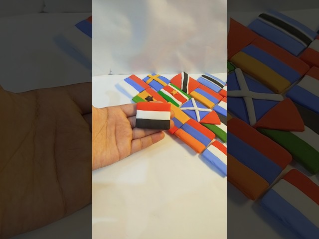 🌍 Making a Beautiful Flag with Clay! 🎨 #trending #shorts