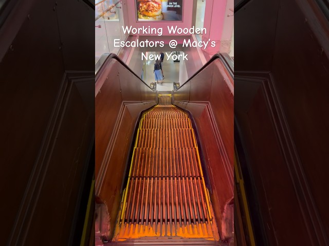 Working Wooden Escalators at Macy’s in New York #shorts #newyork #travel #macys
