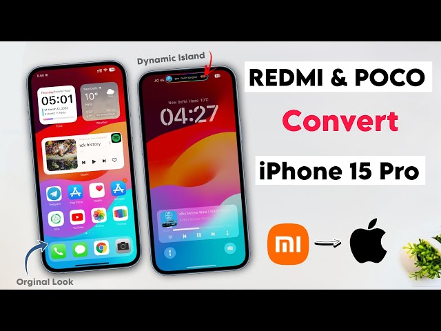 Convert To iPhone 15 Pro | Redmi & Poco Phones Convert To iPhone ❤️ Without Root and No Apk