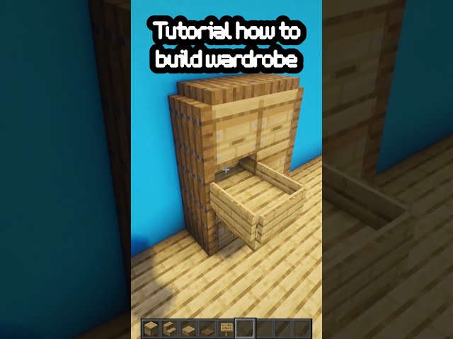 How to build a realistic wardrobe in Minecraft #minecraft #shorts #tutorial