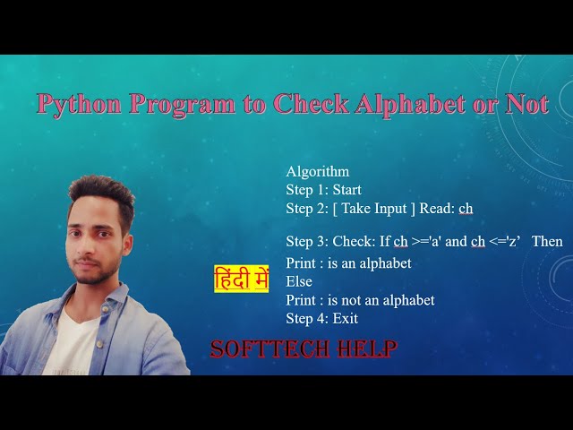 Python Program to Check Alphabet or Not  | Python example | Hindi