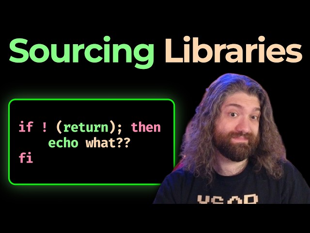 Sourcing Code (libraries with bash) - Bash Scripting Course (pt33)
