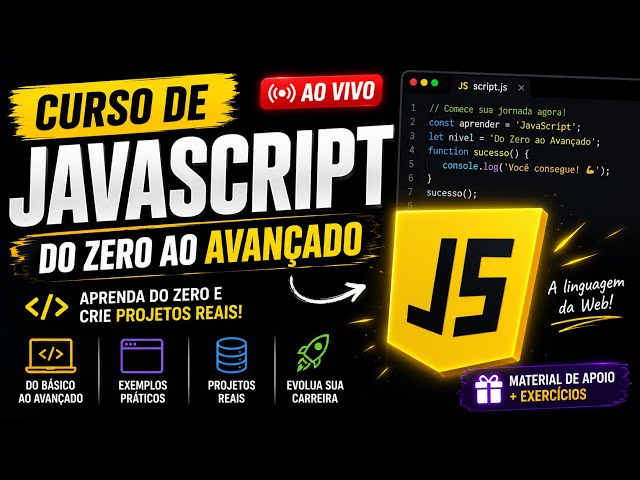 Curso de JavaScript: Aprenda JS do Zero AO VIVO