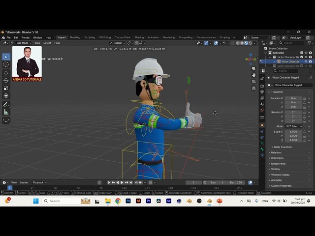 Blender Character Rigging | Ready for Animation  with Andar 3D tutorials