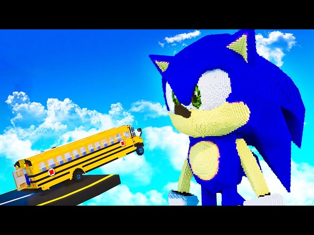Crashing Vehicles Into GIANT SONIC! - Teardown Mods