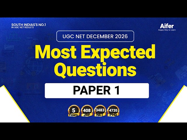 UGC NET 2026 | MOST EXPECTED QUESTIONS | paper 1
