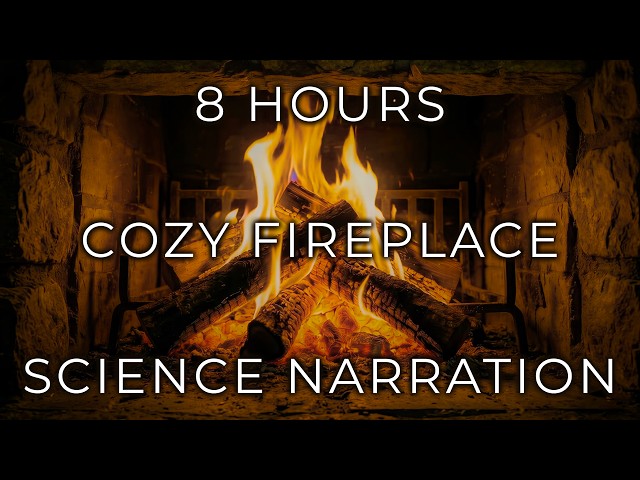 8 Hours Science Narration | Cozy Fireplace Sounds