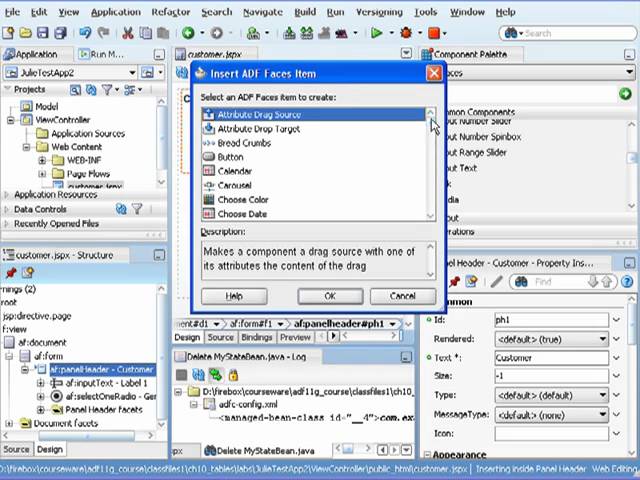 ADF Training | Select One Choice with Managed Bean