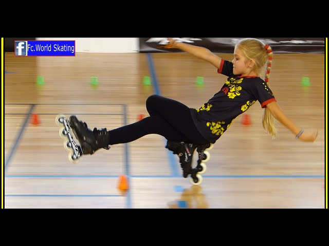 Fantastic little girl ! the best talent in the world 2016 Rollerblade Freestyle Slalom dancing usa