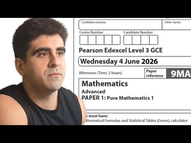 2026 EDEXCEL A-LEVEL MATHS PAPER 1 LIVE REACTION + REVIEW