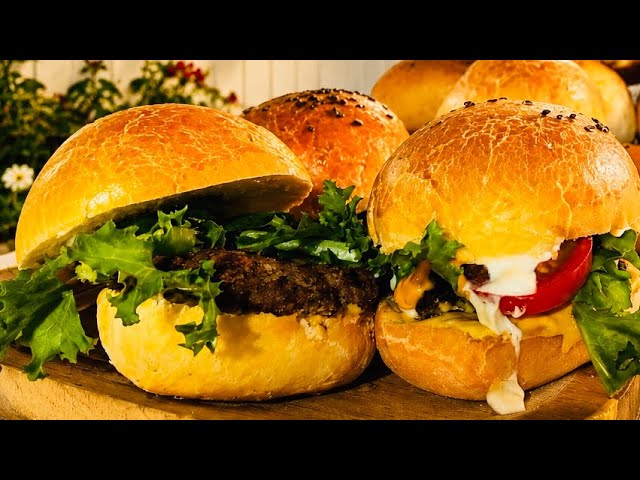 Open fire beef patties and homemade wood-fired burger buns 🍔🍔🔥🔥