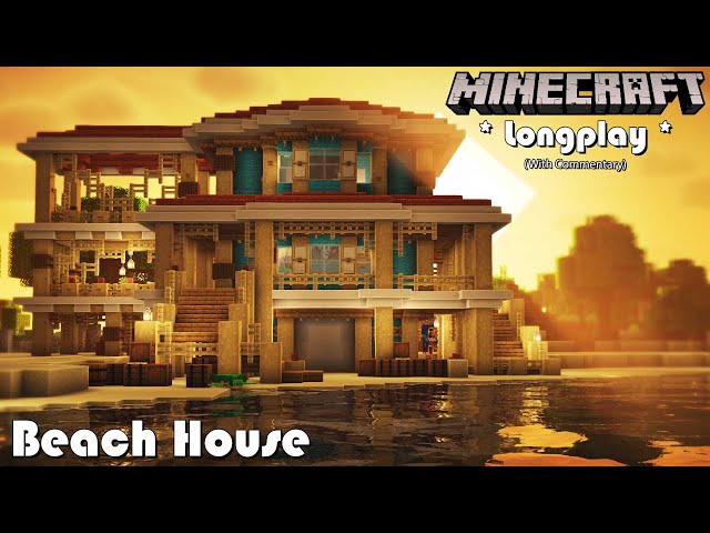 Minecraft Relaxing Longplay - New England Beach House (With Commentary) [1.21]