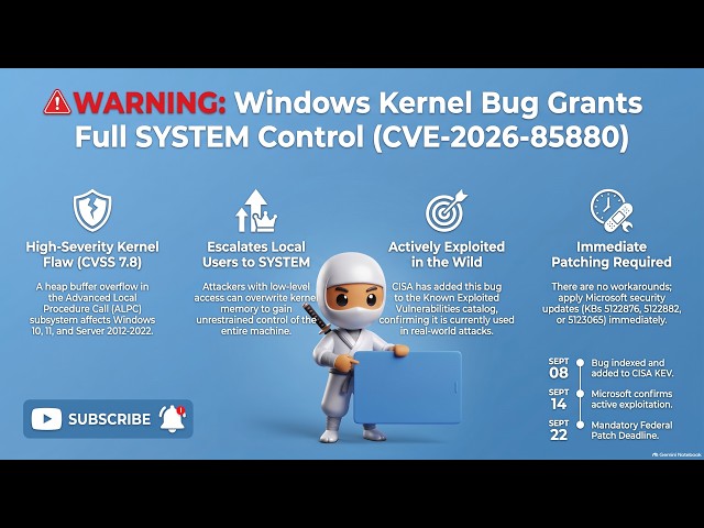 WARNING: Unpatched Windows Kernel Bug Gives Attackers Full SYSTEM Control! (CVE-2026-85880)